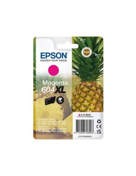 Tusz Oryginalny Epson 604 XL (C13T10H34010) Purpurowy