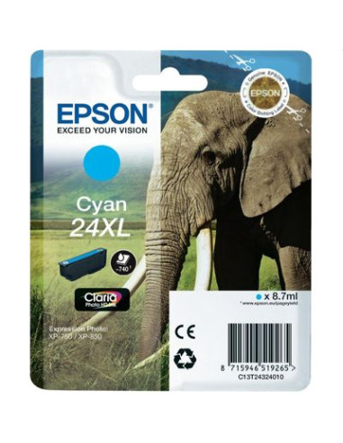 Tusz Oryginalny Epson T2432 (C13T24324010) Błękitny