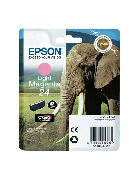 Tusz Oryginalny Epson T2426 (C13T24264010) Jasny purpurowy